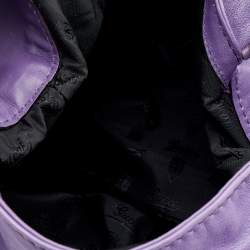 Pre Owned Gucci Purple Leather Jackie Fringes Bamboo Shoulder Bag