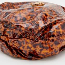 Pre Owned حقيبة هوبو غوتشي هيستيريا فينيل لامع بني لون صدفة السلحفاة