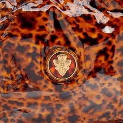 Pre Owned حقيبة هوبو غوتشي هيستيريا فينيل لامع بني لون صدفة السلحفاة