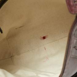 Pre Owned Gucci Dark Burgundy Leather Medium Double G Running Hobo