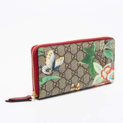 Pre Owned محفظة كونتيننتال غوتشي كانفاس جي جي سوبريم تيان متعدد الألوان سحاب ملتف