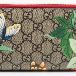 Pre Owned محفظة كونتيننتال غوتشي كانفاس جي جي سوبريم تيان متعدد الألوان سحاب ملتف