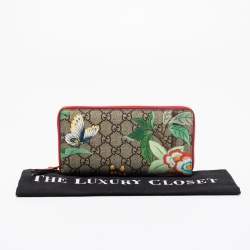 Pre Owned محفظة كونتيننتال غوتشي كانفاس جي جي سوبريم تيان متعدد الألوان سحاب ملتف