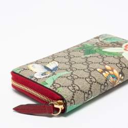 Pre Owned محفظة كونتيننتال غوتشي كانفاس جي جي سوبريم تيان متعدد الألوان سحاب ملتف