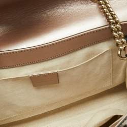 Pre Owned Gucci Metallic Pink Guccissima Glossy Leather Medium Emily Shoulder Bag