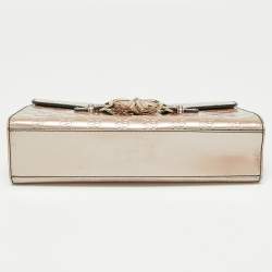 Pre Owned Gucci Metallic Pink Guccissima Glossy Leather Medium Emily Shoulder Bag