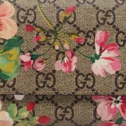 Pre Owned Gucci Multicolor GG Supreme Blooms Coated Canvas Flap Continental Wallet