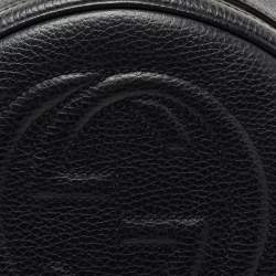 Pre Owned Gucci Black Leather Soho Chain Backpack