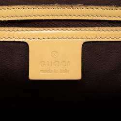 Pre Owned Gucci Cream/Beige GG Supreme Canvas and Leather Messenger Bag