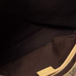 Pre Owned Gucci Cream/Beige GG Supreme Canvas and Leather Messenger Bag