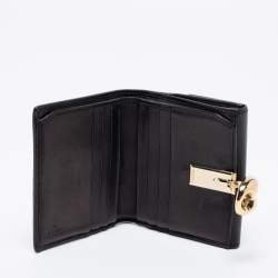 Gucci Black GG Canvas And Leather Bifold Wallet