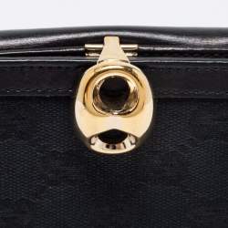 Gucci Black GG Canvas And Leather Bifold Wallet