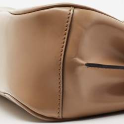 Pre Owned Gucci Beige Glossy Leather Mini Lady Lock Bamboo Top Handle Bag