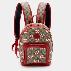 Gucci GG Canvas Large Cargo Backpack - Red Backpacks, Handbags - GUC1280640