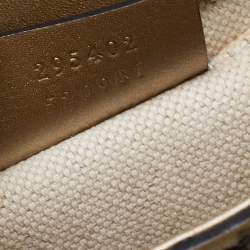 مملوكة مسبقًا Gucci Gold Guccissima Leather Medium Emily Chain Shoulder Bag