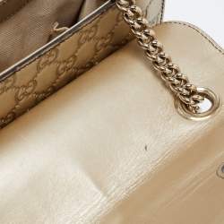 مملوكة مسبقًا Gucci Gold Guccissima Leather Medium Emily Chain Shoulder Bag
