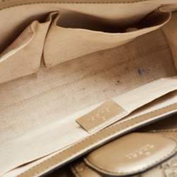 مملوكة مسبقًا Gucci Gold Guccissima Leather Medium Emily Chain Shoulder Bag