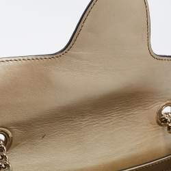 مملوكة مسبقًا Gucci Gold Guccissima Leather Medium Emily Chain Shoulder Bag