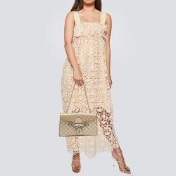 مملوكة مسبقًا Gucci Gold Guccissima Leather Medium Emily Chain Shoulder Bag