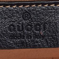 Pre Owned Gucci Black Leather Small Rajah Shoulder Bag