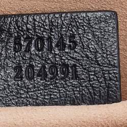 Pre Owned Gucci Black Leather Small Rajah Shoulder Bag