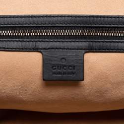 Pre Owned Gucci Dark Blue/Black Suede And Patent Leather Re(Belle) Satchel