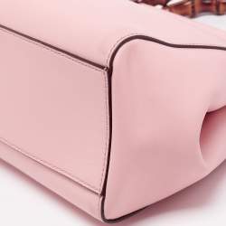 مملوكة مسبقًا Gucci Pink Leather Small Nymphaea Bamboo Tote