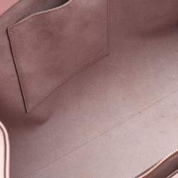 مملوكة مسبقًا Gucci Pink Leather Small Nymphaea Bamboo Tote