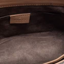 مملوكة مسبقًا حقيبة غوتشي ليدي جلد لامع بيج قفل يد علوية بامبو صغيرة 