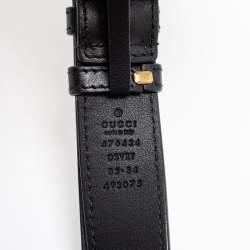 Pre Owned حقيبة خصر غوتشي جي جي مارمونت جلد ماتيلاس أسود