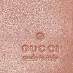 Pre Owned محفظة غوتشي جلد وكانفاس جي جي بيج/بني حرف جي متشابك طويلة