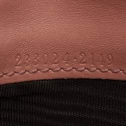 Pre Owned محفظة غوتشي جلد وكانفاس جي جي بيج/بني حرف جي متشابك طويلة