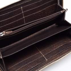 مملوكة مسبقًا محفظة غوتشي جلد وكانفاس جي جي بني/بيج مزينة بامبو بس�حاب ملتف