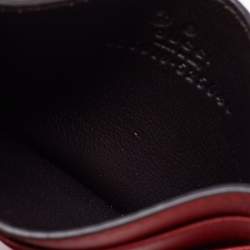 Pre Owned حامل بطاقات غوتشى جلد مايكروغوتشيسيما أحمر