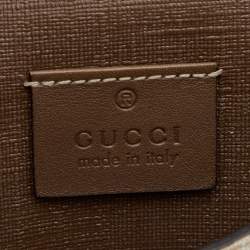 Gucci Beige/Brown GG Supreme Canvas Nice Flap Wallet