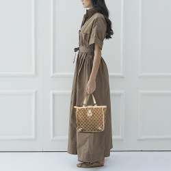 Pre Owned Gucci Beige/Cream GG Canvas And Leather Abbey D-Ring Tote