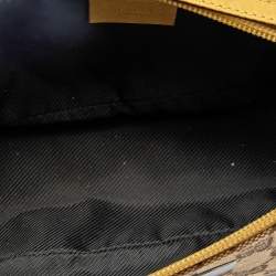 مملوكة مسبقًا حقيبة غوتشي باغويت جلد وكانفاس جي جي أصفر / بيج