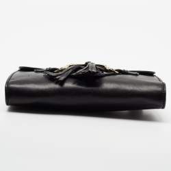 مملوكة مسبقًا حقيبة كتف غوتشي إيميلي جلد أسود بسلسلة