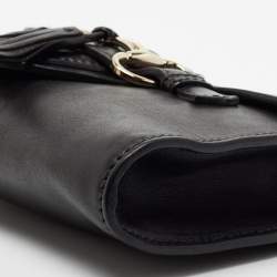 مملوكة مسبقًا حقيبة كتف غوتشي إيميلي جلد أسود بسلسلة