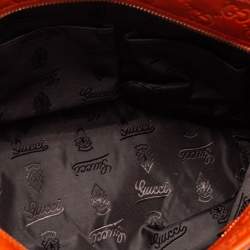 Pre Owned Gucci Orange Guccissima Leather Small Shopper Tote