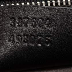 Pre Owned Gucci Black Leather Dollar Interlocking G Shoulder Bag