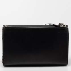 Pre Owned Gucci Black Leather Dollar Interlocking G Shoulder Bag