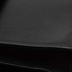 Pre Owned Gucci Black Leather Dollar Interlocking G Shoulder Bag