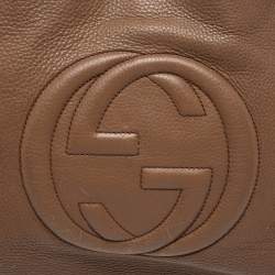 Pre Owned Gucci Brown Leather Medium Soho Shoulder Bag