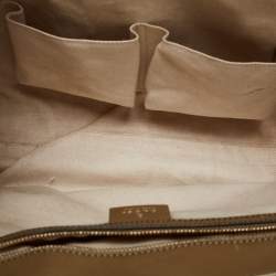 Pre Owned Gucci Metallic Beige Guccissima Leather Large Emily Chain Shoulder Bag