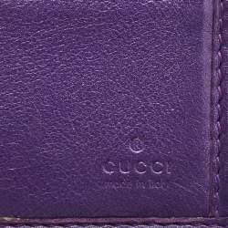 Gucci Metallic Purple Guccissima Leather Compact Wallet