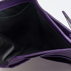 Gucci Metallic Purple Guccissima Leather Compact Wallet