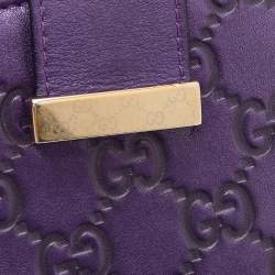 Gucci Metallic Purple Guccissima Leather Compact Wallet