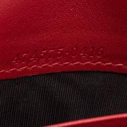 مملوكة مسبقًا محفظة بسلسلة غوتشي جي جي مارمونت جلد ماتيلاس أحمر