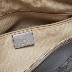 Pre Owned Gucci Silver Guccissima Leather Abbey D-Ring Large Hobo